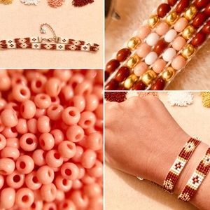 Handmade seed beaded 2 in 1 chocker bracelet